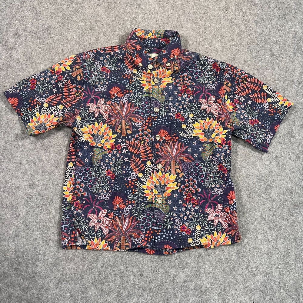 Yiume Unisex Kids Quirky Plants Short Sleeve Button Up Shirt Youth Size Medium